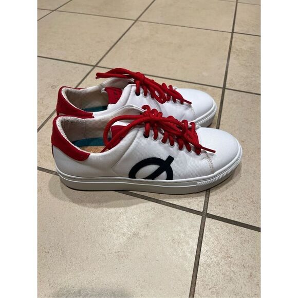LOCI ELEVEN TRAINER OCEAN: WHITE/RED/NAVY size EU39  US 8 women  NWOT$170 - Picture 4 of 11